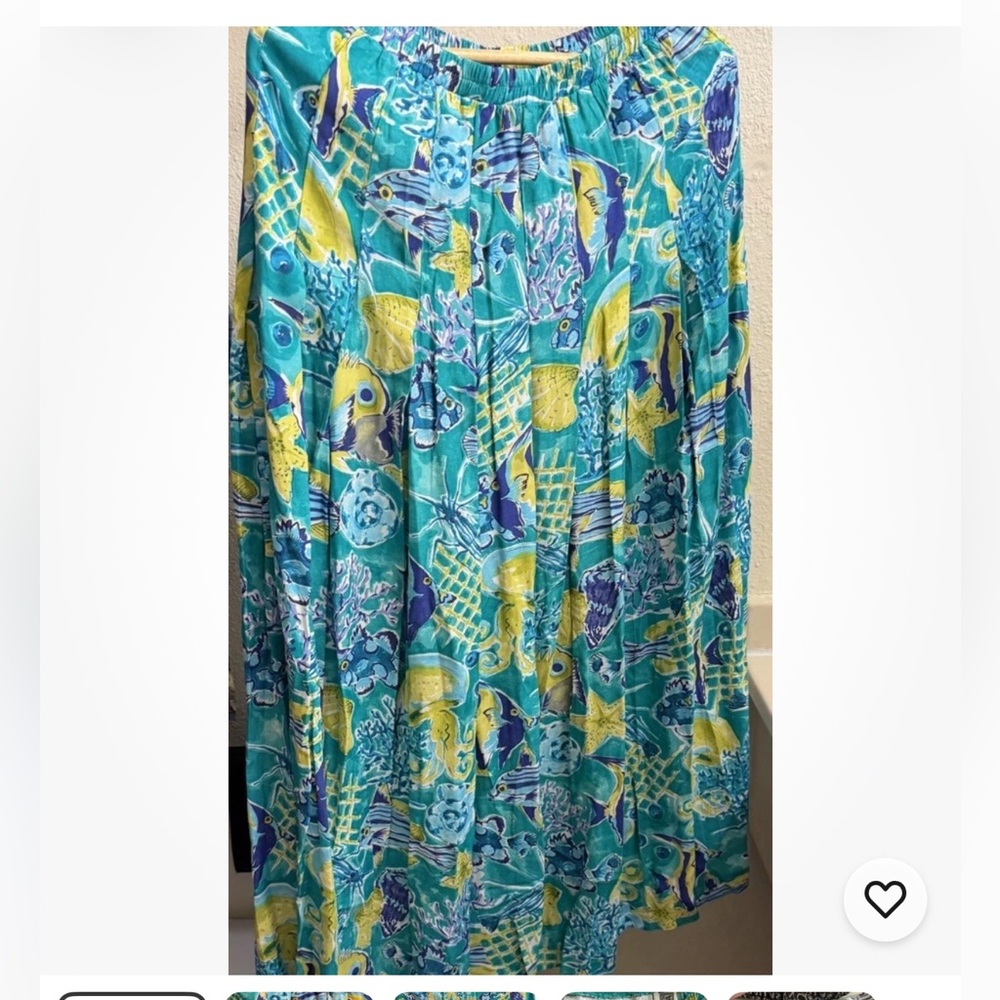 Vintage Howard Wolf Skirt Womens SZ 10 Multicolor Tropical Print Maxi Lined 80s